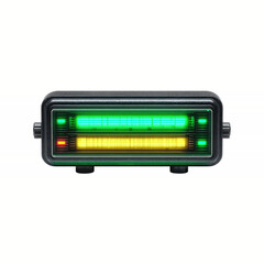 Retro Radio with Green and Yellow LED Display on