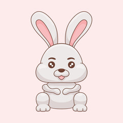 vector cute rabbit illustration cartoon draw
