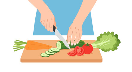 Preparing Fresh Vegetables: Slicing and Dicing