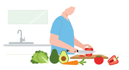 Preparing Healthy Food: Culinary Illustration