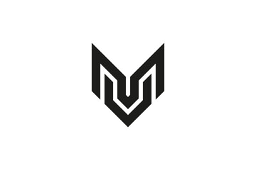 Modern MU Letter Logo Design