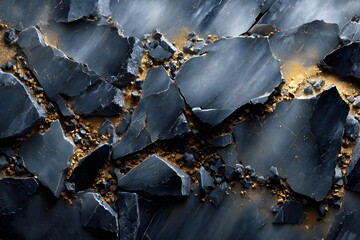 Fototapeta premium Abstract onyx stone fractures and chips with matte smooth finish highlighting natural textures