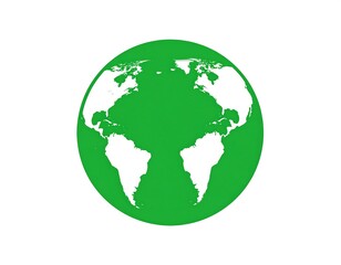 Green globe earth icon
