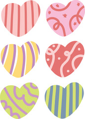 love shape pattern vector illustration