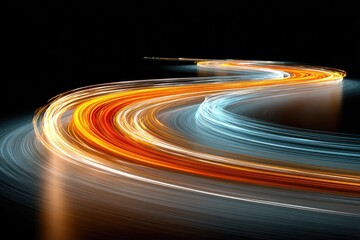 Abstract swirling light trails