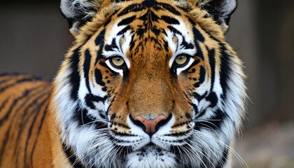 Fototapeta premium Close-up portrait of a tiger, intense gaze