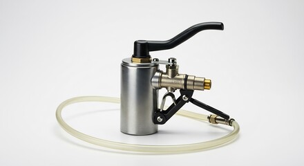 Hochwertige Metallpumpe leuchtet hell Studiolicht. AI Generated