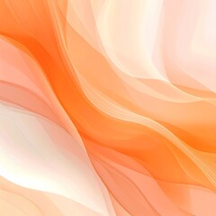 Obraz premium 따뜻한 주황색과 베이지색 톤의 부드러운 추상 곡선 웨이브 배경
