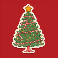 Christmas tree vector diagram, exquisite vector diagram