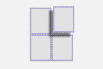 Postage Stamp Mockup Isolated Background