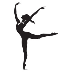 Obraz premium vector silhouette of a ballet dancer