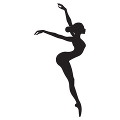 vector silhouette of a ballet dancer