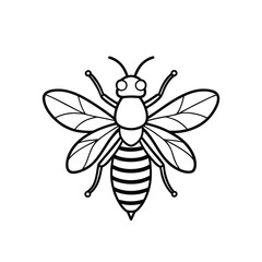 World Bee Day badge design, circular stamp with bee icon and laurel leaves, on white background.