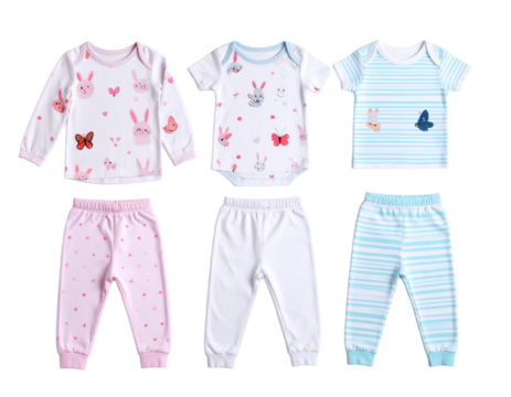 A full-body baby sleeper with a fun, colorful cartoon print and snap closures for easy changes, isolated on a white background.