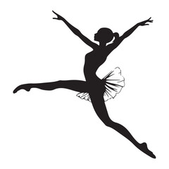 vector silhouette of a ballet dancer
