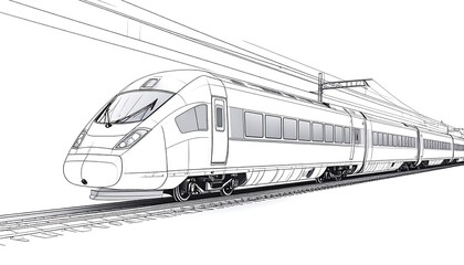 High-speed train sketch