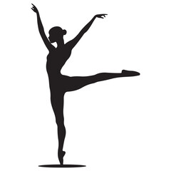 Obraz premium vector silhouette of a ballet dancer