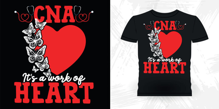 Funny CNA Job Certified Nursing Assistant Vintage Nurse T-Shirt Design