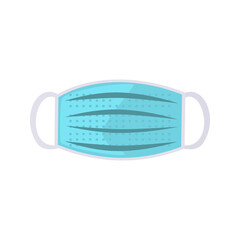 Medical Mask Icon &ndash; Flat Design on White Background. Simple and clean vector illustration representing healthcare, protection, hygiene, and safety. Perfect for hospital signage, and infographics.