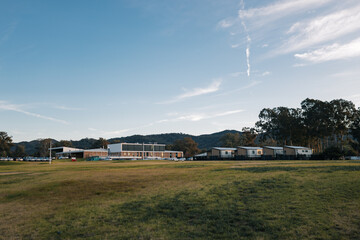 Large hospital building in rural Australian town