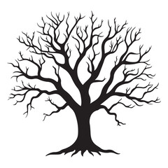 Fototapeta premium dry tree vector illustrations isolated on white