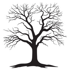 Obraz premium dry tree vector illustrations isolated on white