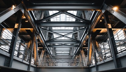 Fototapeta premium Metal bridge's intricate structure