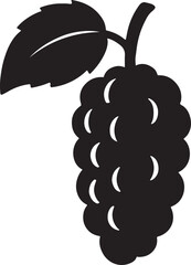 Mulberry fruit silhouette, ideal for fresh designs, healthy themes, and creative botanical artwork.