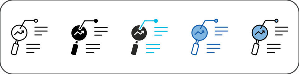 Analysis Icon Pack Multistyle Illustration