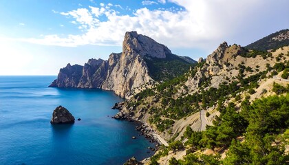 Fototapeta premium Coastal mountain range