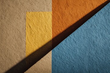 Fototapeta premium Bold Diagonal Line Dividing Warm and Cool Textured Composition