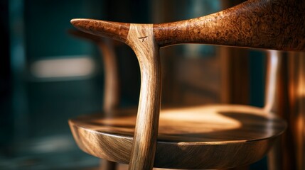 Wooden chair back detail