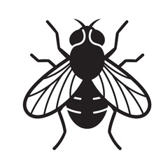 silhouette image of a fly with a transparent background