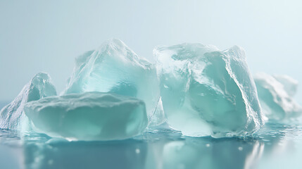 Obraz premium Ice cubes closeup