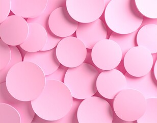 Overlapping pink circles create an abstract background