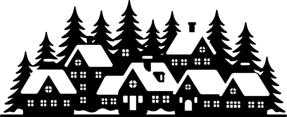 Obraz premium Christmas House Vector Art