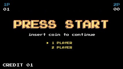 PRESS START INSERT A COIN TO CONTINUE. pixel art. 8 bit game. shadow animation. retro game. for game assets in vector illustrations. pixel art 8 bit game from vintage arcade computer. dark background - Powered by Adobe