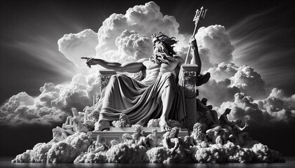 Ancient Greek God Mythology Blackandwhite