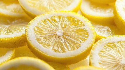 Close up of juicy lemon half with visible pulp