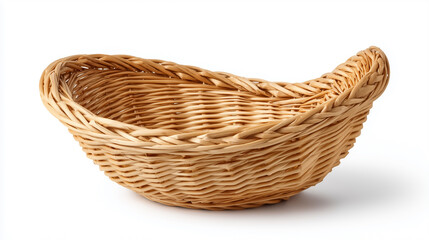Obraz premium Isolated traditional bread or fruit basket on a white background