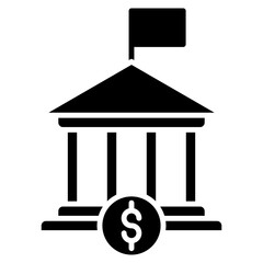 Bank glyph icon