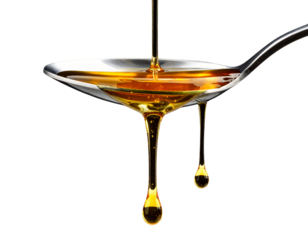  Minimalist Honey Drip from Spoon, Centered Vertical Composition