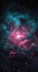 Cosmic nebula, vibrant hues