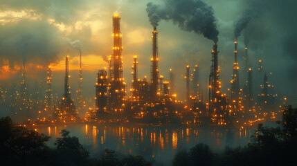 Generate a laser-assisted refinery machinery setup