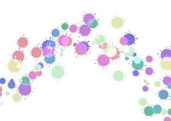 colorful ink splashes