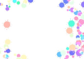 frame made of colorful splashes