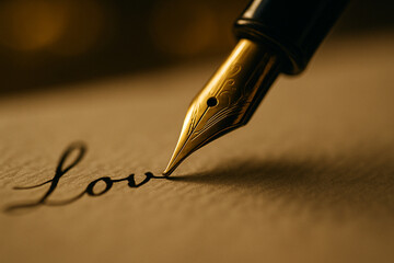 Close-up of ink flowing from pen onto textured paper, cinematic shallow depth of field.