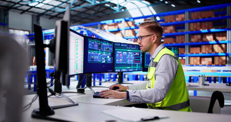 Busy Supply Chain Manager Organizing Logistics