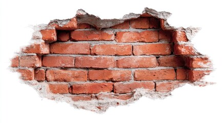 Obraz premium Ripped brick wall hole