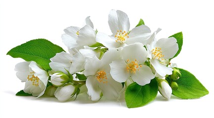 Obraz premium Close-up of a cluster of jasmine blossoms